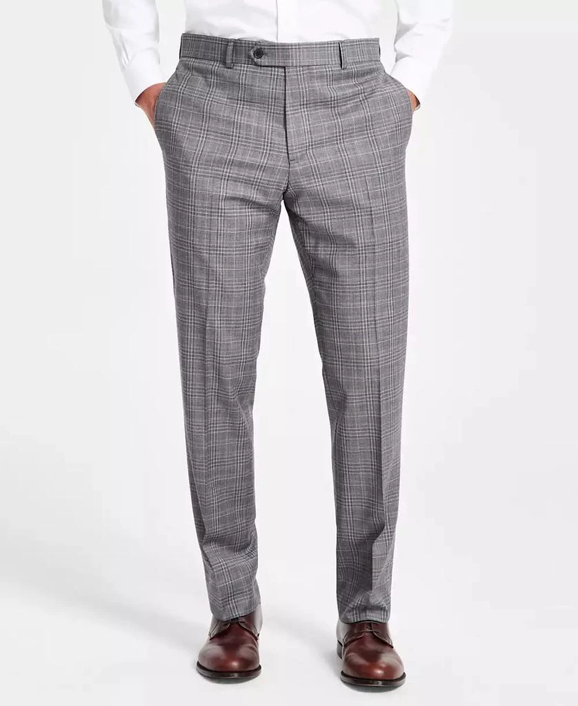 Men's 2 Button 100% Wool mid Suit Single Pleat Pant Mid Grey