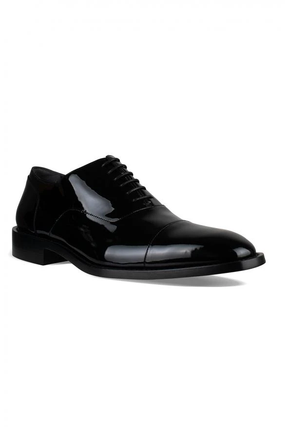 Balenciaga Luxury shoes for men balenciaga black patent leather derbies 2