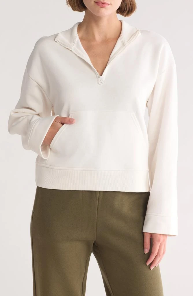 Zella Feather Fleece Half-Zip Pullover 1