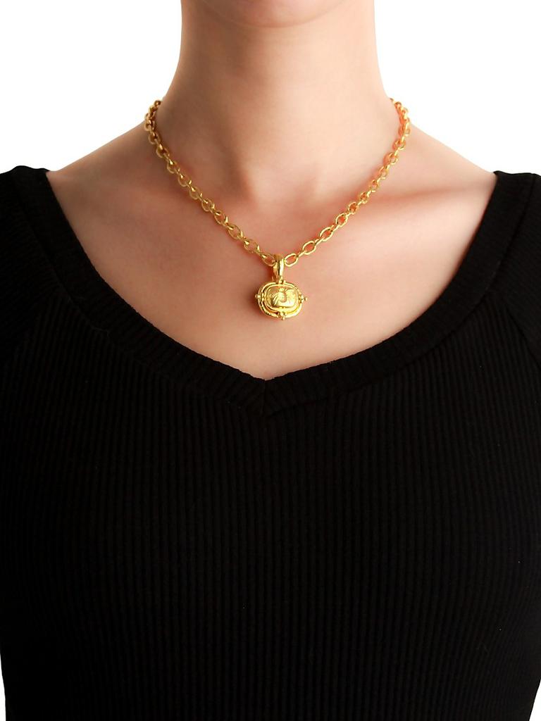 Elizabeth Locke Fat Bee 19K Yellow Gold Pendant