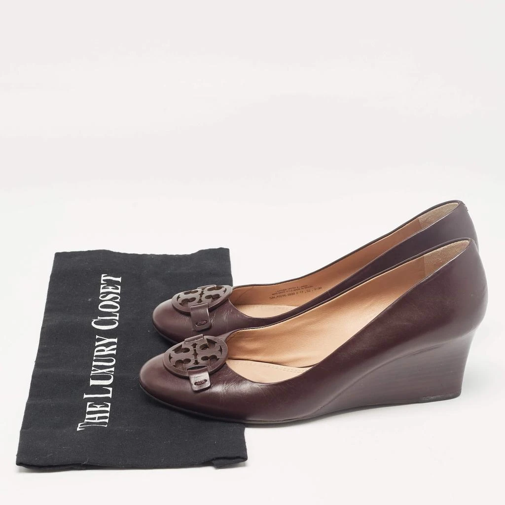 Tory Burch Tory Burch Burgundy Leather Wedge Pumps Size 40 9