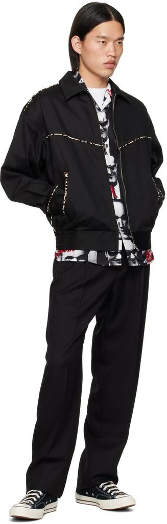 Wacko Maria Black Pleated Trousers 4