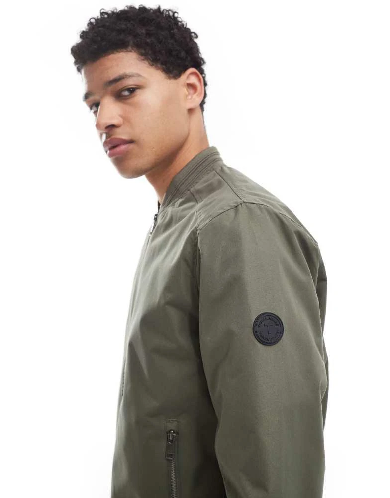 Threadbare Threadbare 'predict' showerproof classic bomber jacket in khaki 2