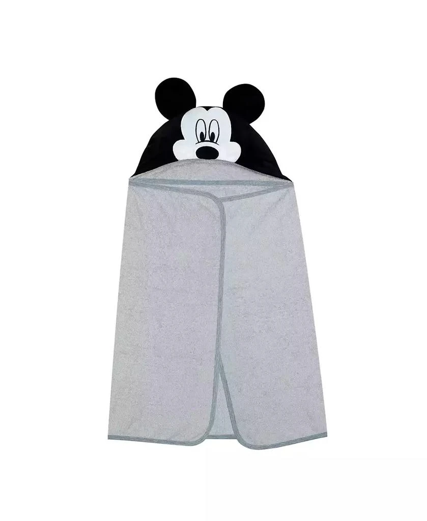 Lambs 
Ivy Baby Boys Disney Mickey Mouse Gray Cotton Hooded Bath Towel 3