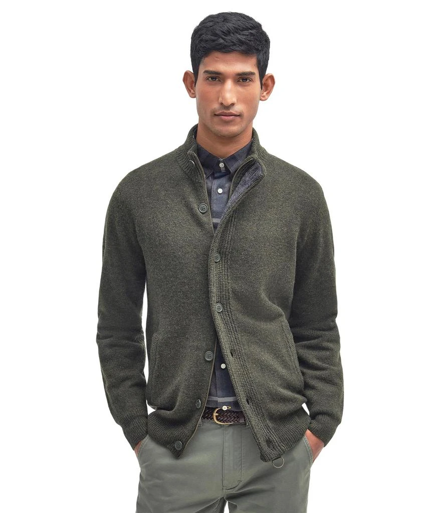 Barbour Barbour Essential Patch Zip Through Knitted Jumper 1