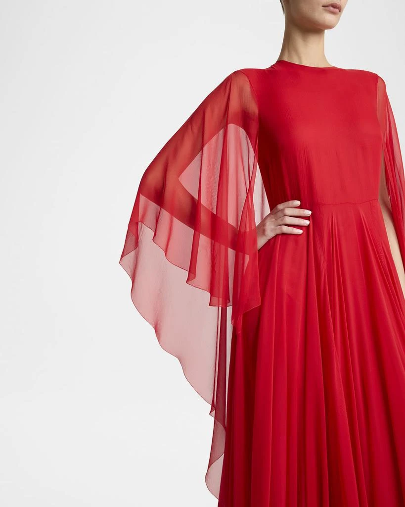 Givenchy Chiffon Draped Cape Gown 5
