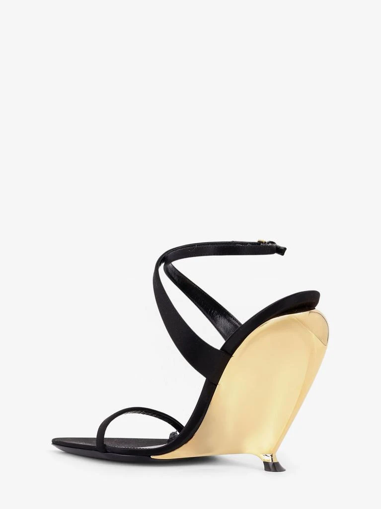 Yves Saint Laurent Tallulah 110 satin sandals with sculptural wedge heel 3