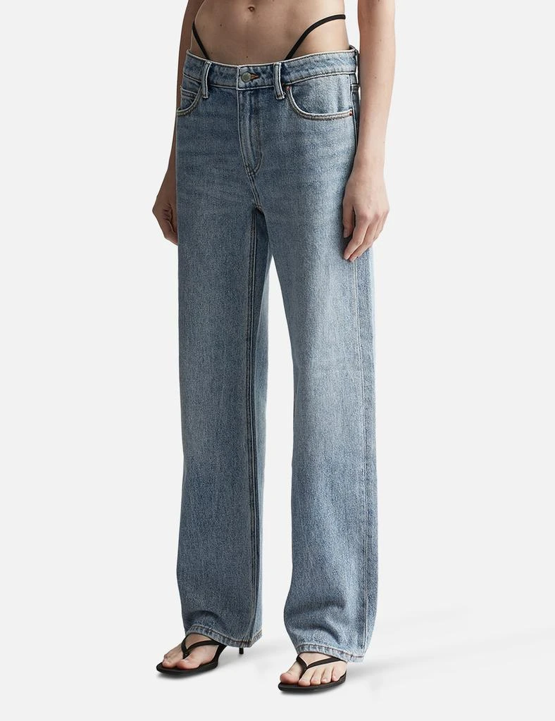 Alexander Wang Mid-rise Jeans With Pre-styled Logo Thong 2