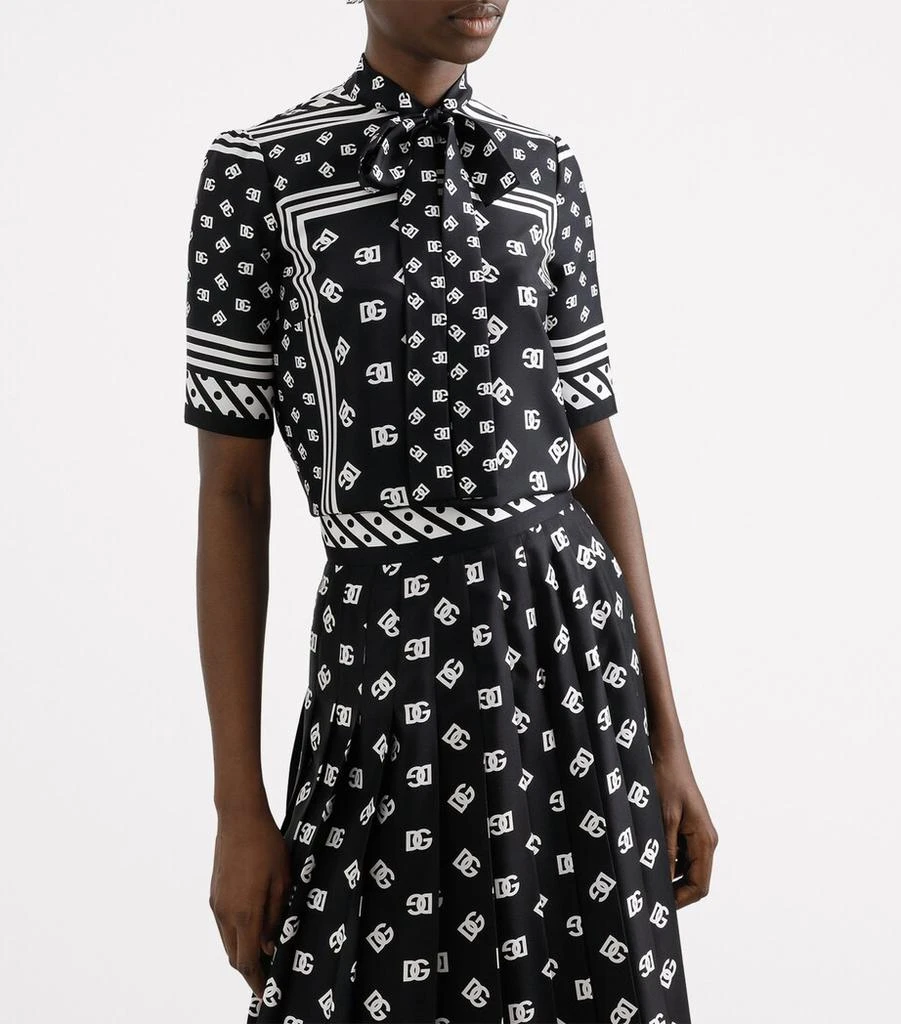 Dolce & Gabbana Silk Monogram Blouse 3