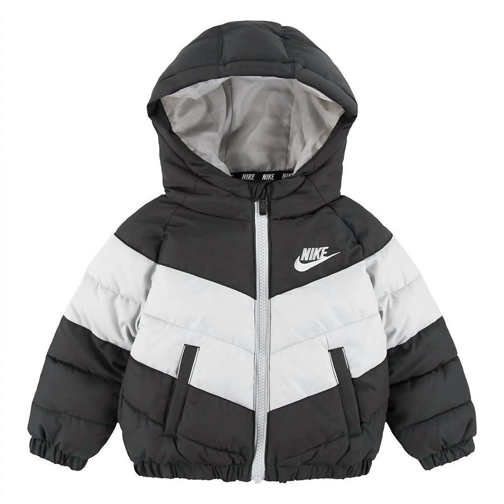 NIKE Nike - Baby Boy
s Hooded Chevron Puffer Jacket
