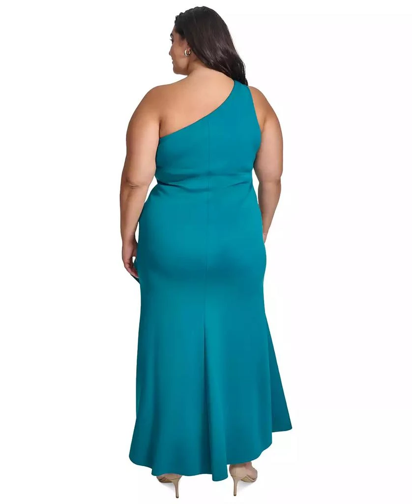 Eliza J Plus Size Ruched One-Shoulder Gown 2