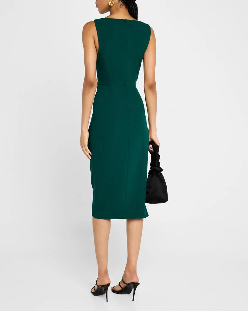 Black Halo Lucetta Sweetheart Ruffle Midi Sheath Dress 3
