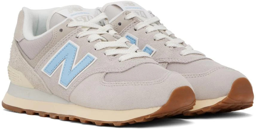 New Balance Gray & Blue 574 Sneakers 4