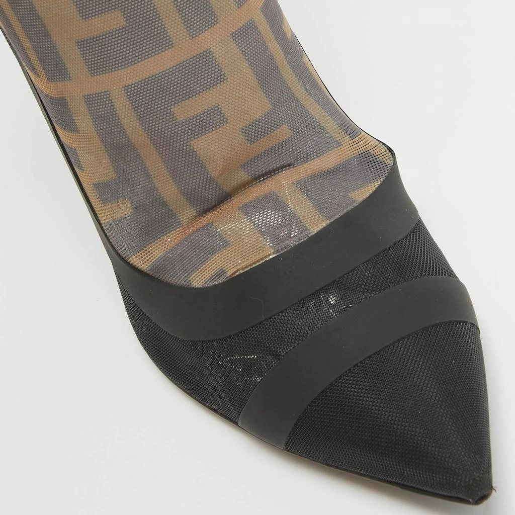 Fendi Fendi Black Mesh FF Colibri Mid Calf Boots Size 38 8