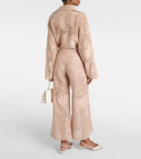 Valentino Guipure lace wide-leg pants 3