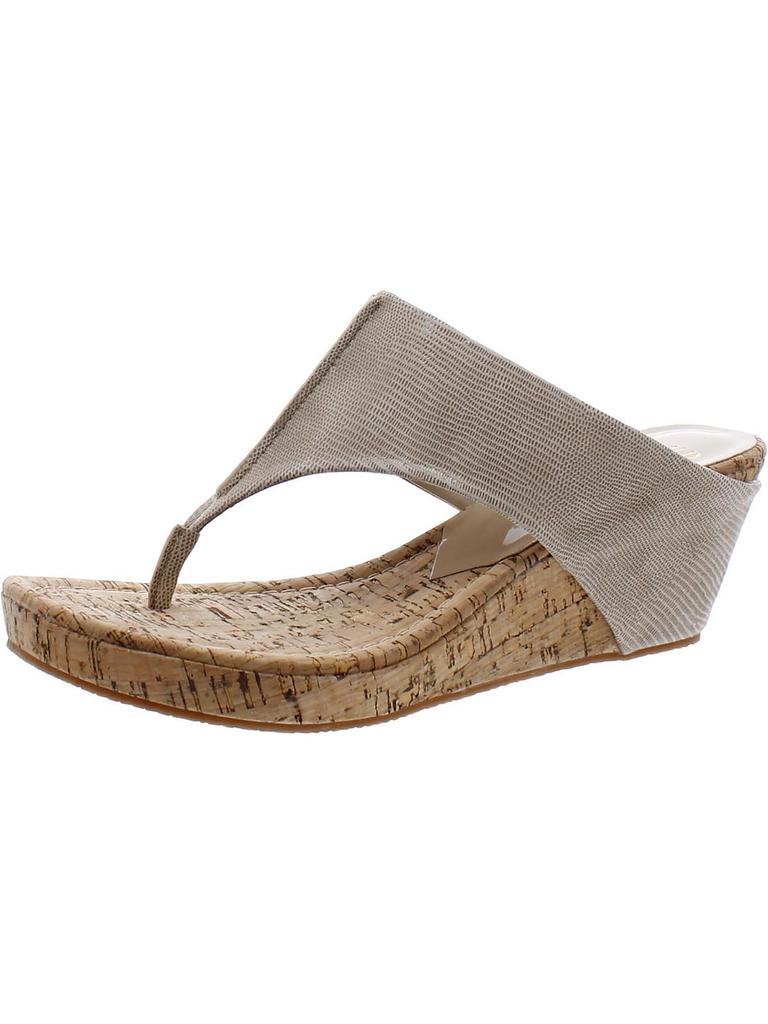 Donald J Pliner GIL85X Womens Leather Slip On Wedge Sandals
