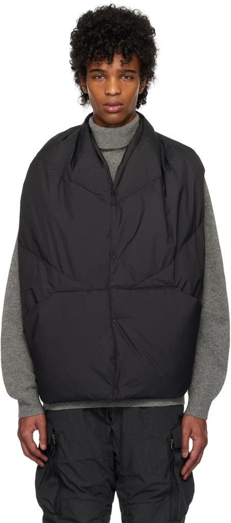 NANGA Black Poncho Muffler Down Scarf 1