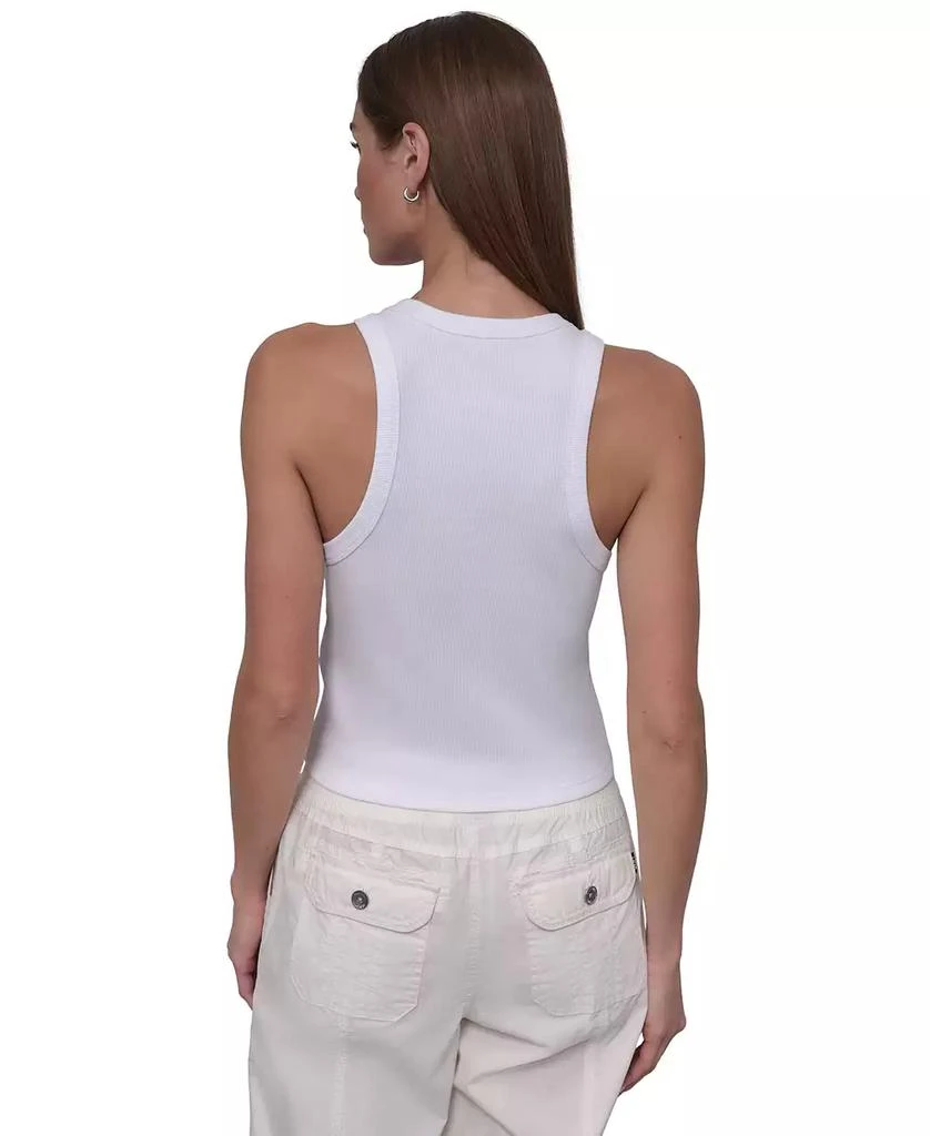 DKNY Sport Women's Ribbed High-Neck Racerback Tank Top 2