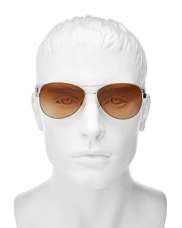 Burberry Honey Check Aviator Sunglasses, 59mm 2