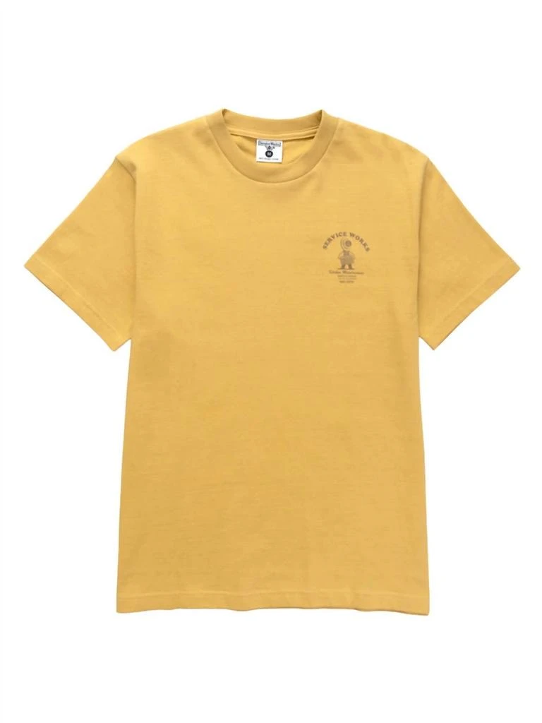 Service Works Maintenance Short Sleeve Tee In Mustard 4