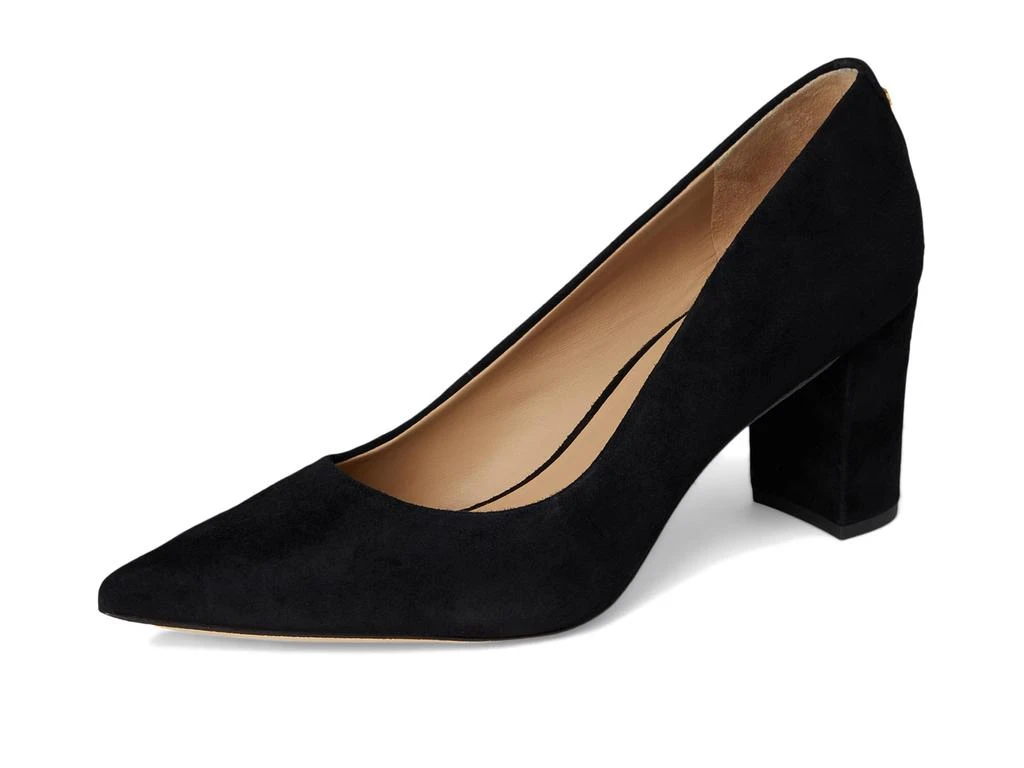 Ralph Lauren Lanette Suede Block-Heel Pumps 7