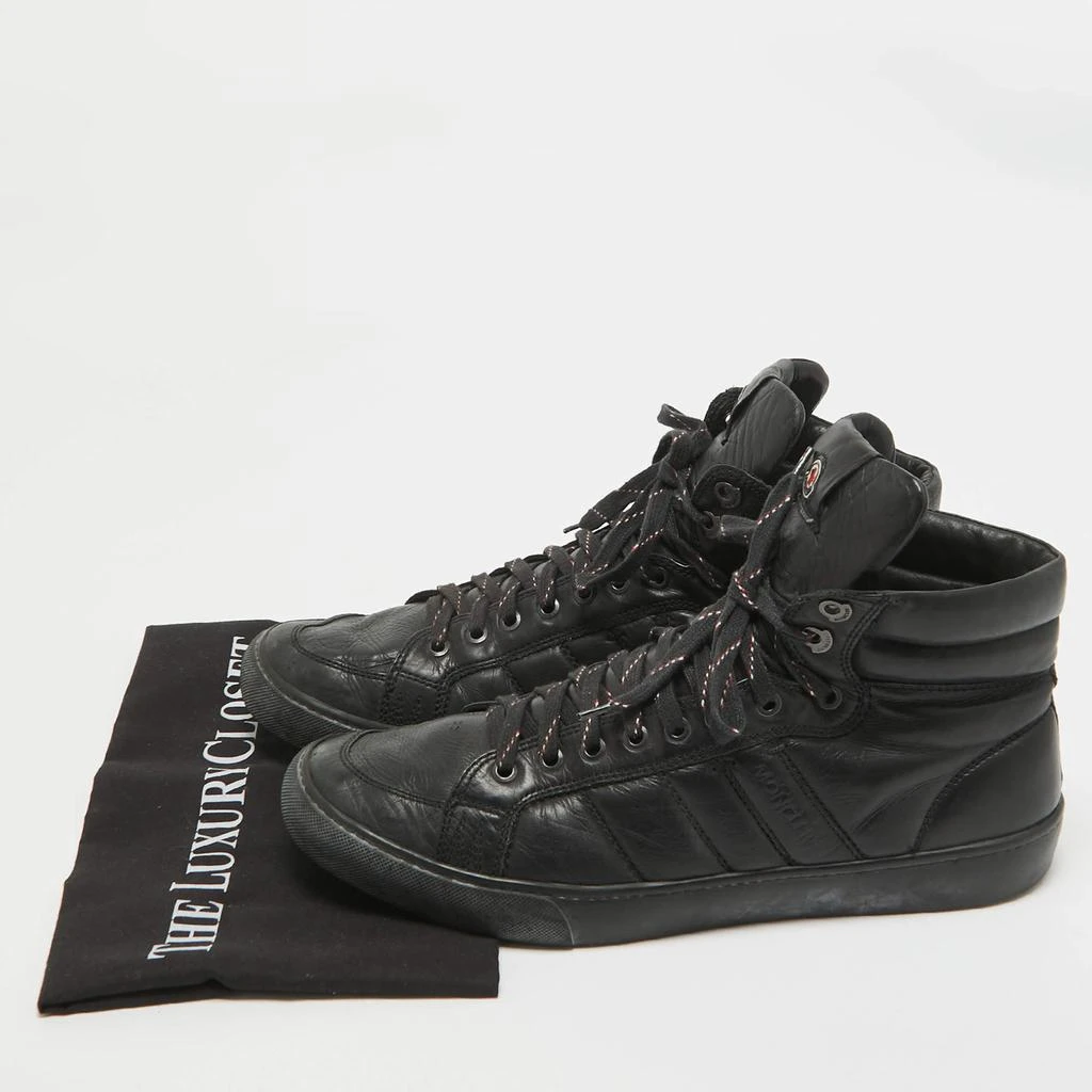 Moncler Moncler Black Leather High Top Sneakers Size 44 9