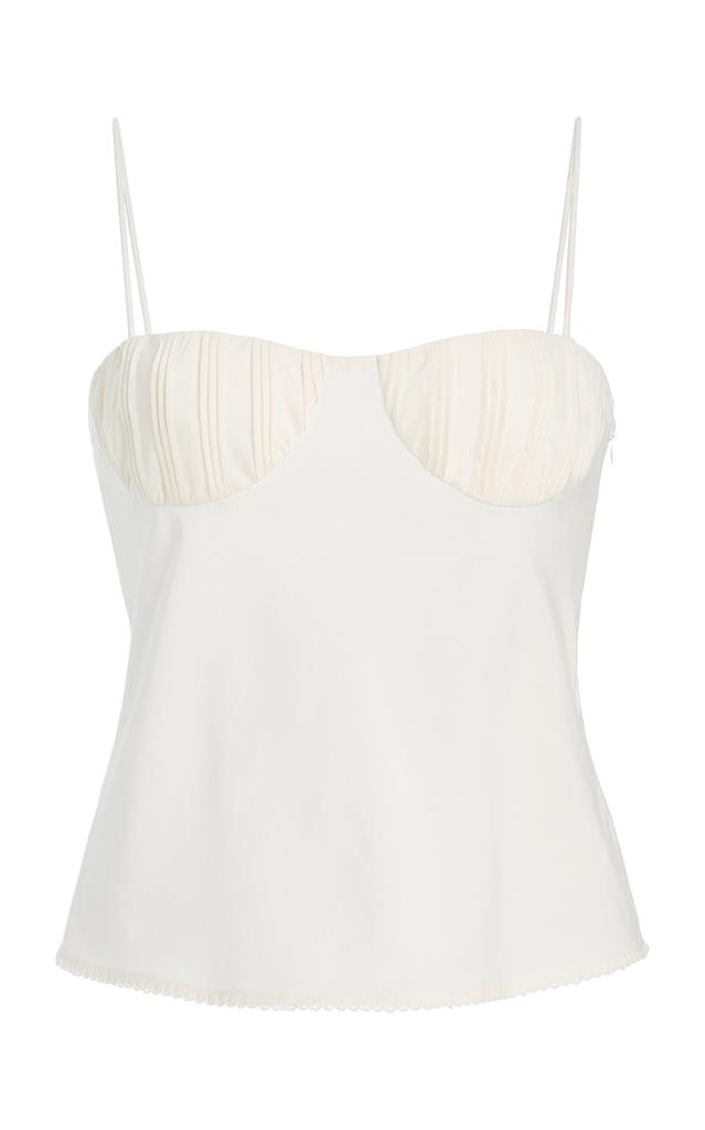 Posse Posse Exclusive Pearl Cotton-Silk Camisole Top - Moda