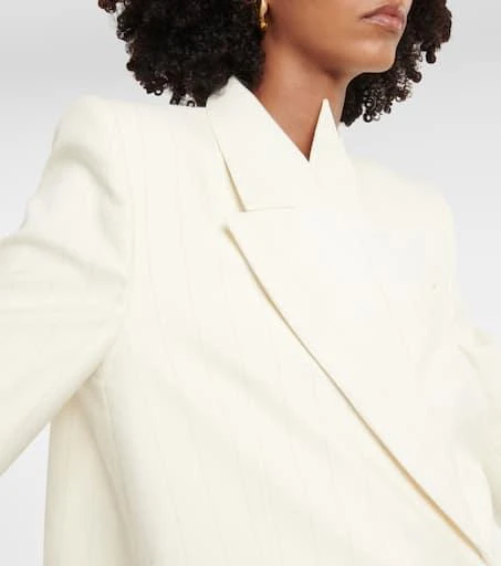 Khaite Malek striped cotton tuxedo jacket 4