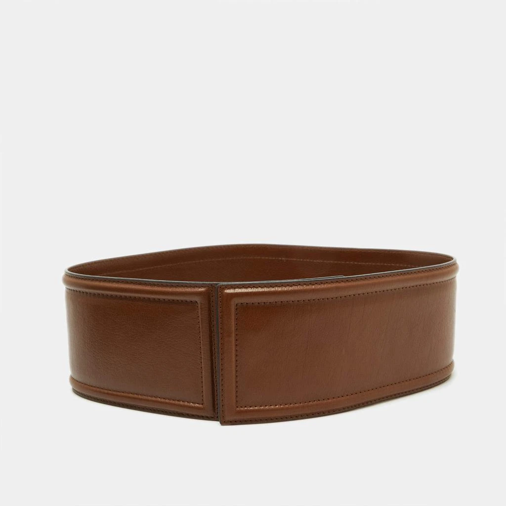 Marni Marni Brown Leather Wide Waist Belt 80 CM 2