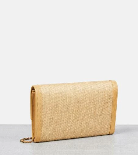 Yves Saint Laurent Uptown raffia wallet on chain 4