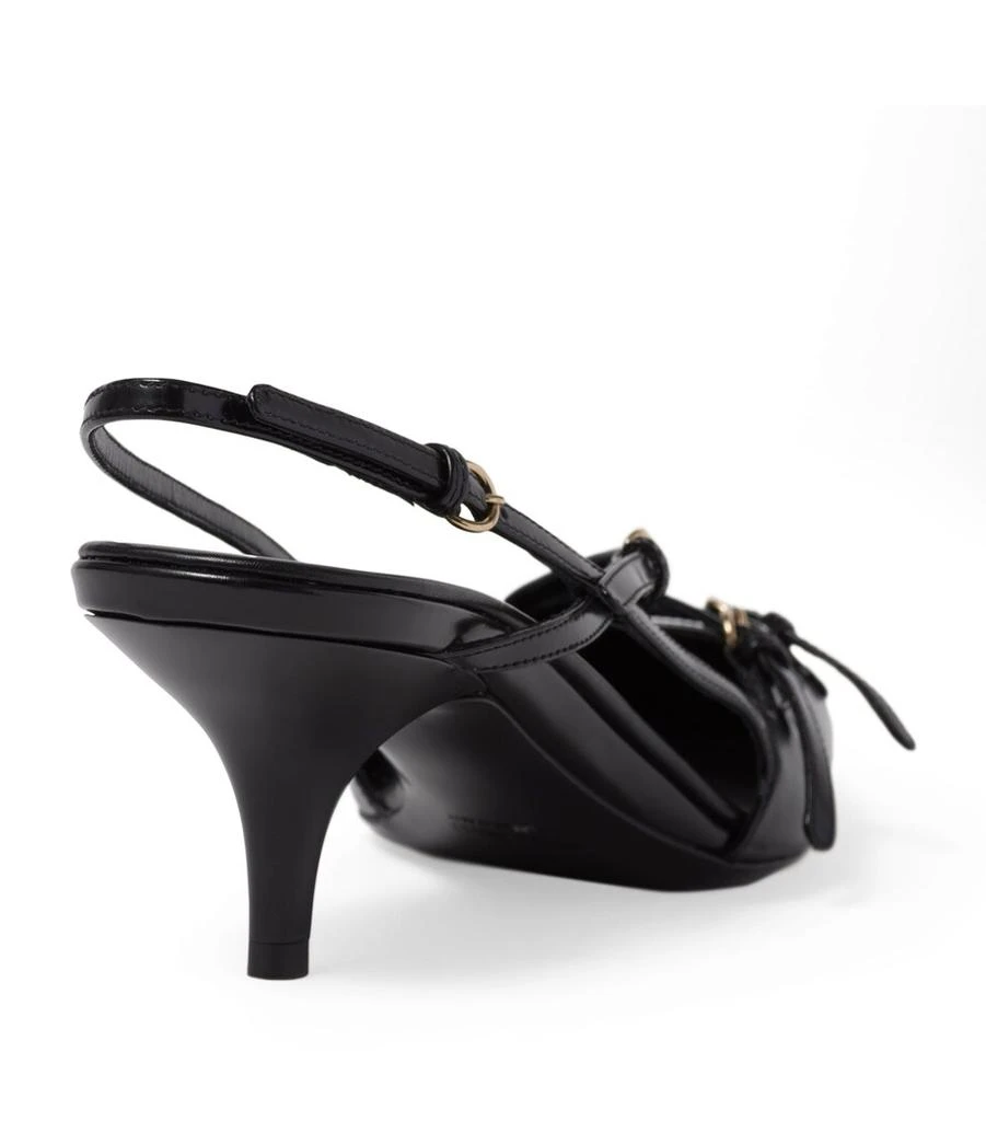 Miu Miu Brushed Leather Slingback Pumps 55 2