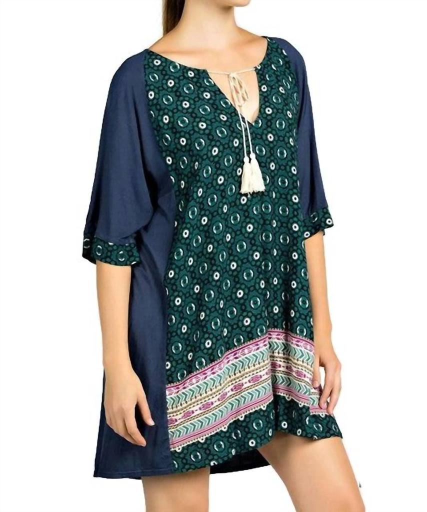 Kori Kori - Mixed Print Tassel Tie Dress