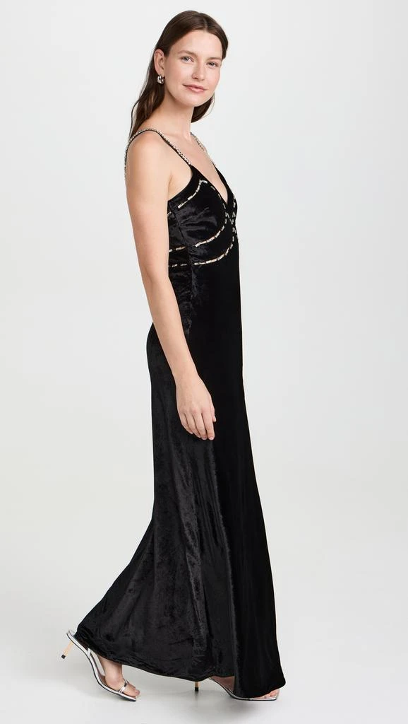 LOVESHACKFANCY Corrino Velvet Dress 3