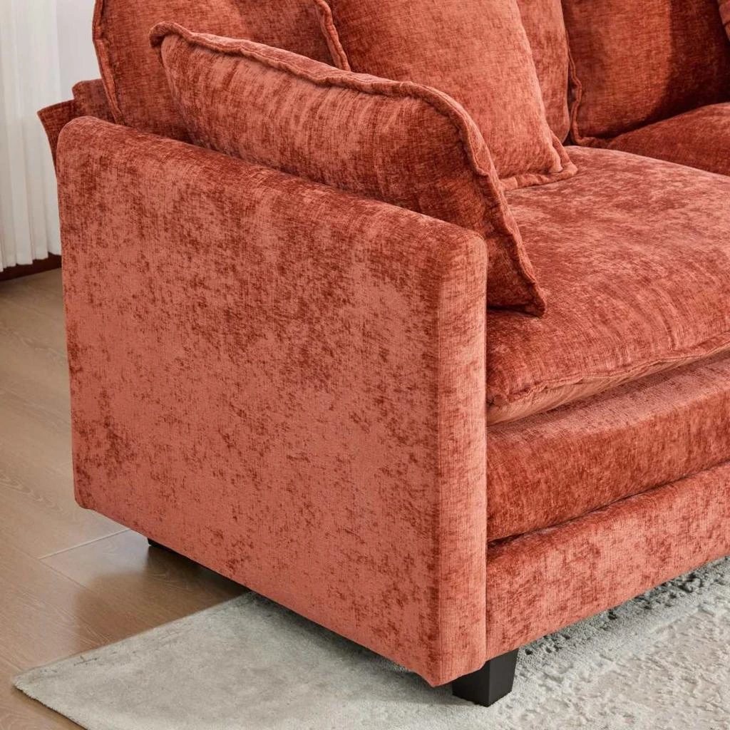 Streamdale Furniture Streamdale Luxurious Velvet Lounge Chair with Adjustable Backrest 3