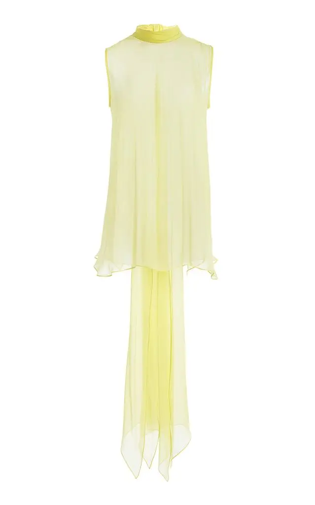 SEV SEV - Open Back Silk Voile Top - Yellow - M - Moda Operandi 1