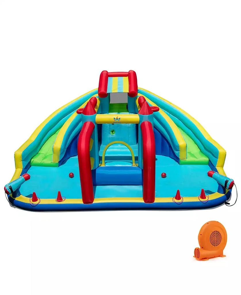 Mecale Inflatable Double Water Slide Park with Obstacle Course, 750W Blower Included new arrivals