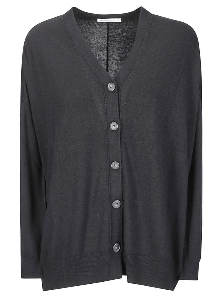 Stefano Mortari V-Neck Button-Down Cardigan With Asymmetrical Hem