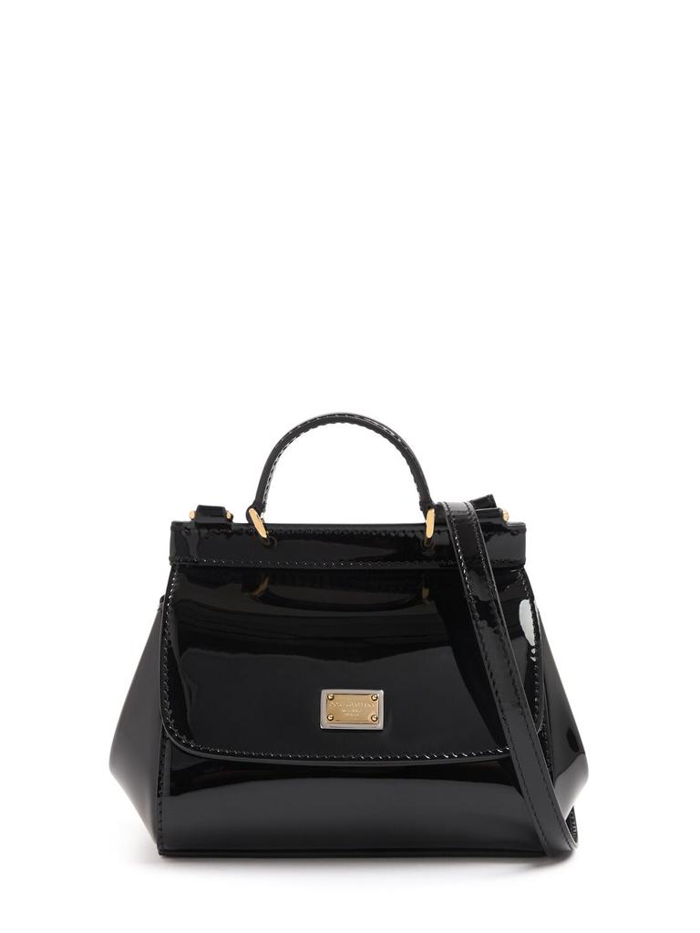 Dolce & Gabbana Sicily Patent Leather Shoulder Bag