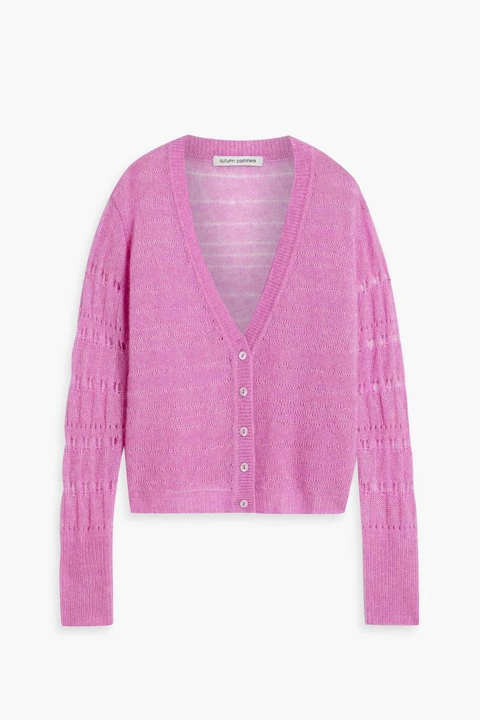 Autumn Cashmere Open-knit cashmere and silk-blend cardigan 1