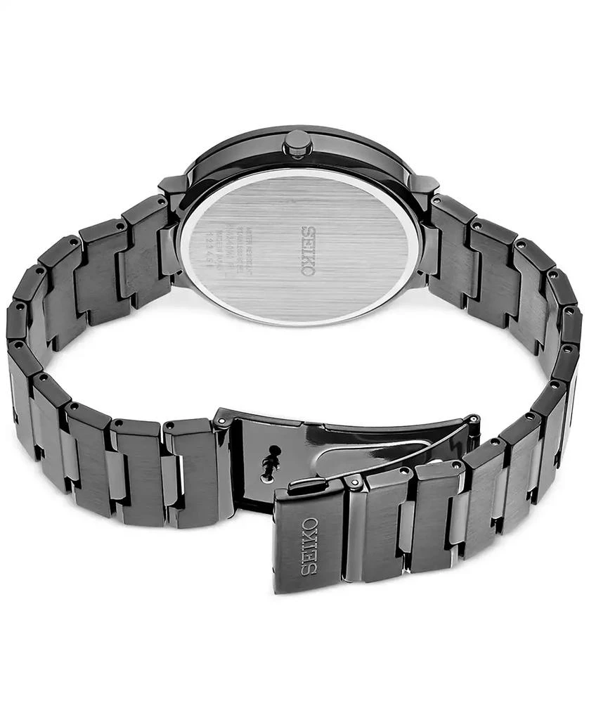 Seiko Men's Essentials Black Ion Finish Stainless Steel Bracelet Watch 41mm 3