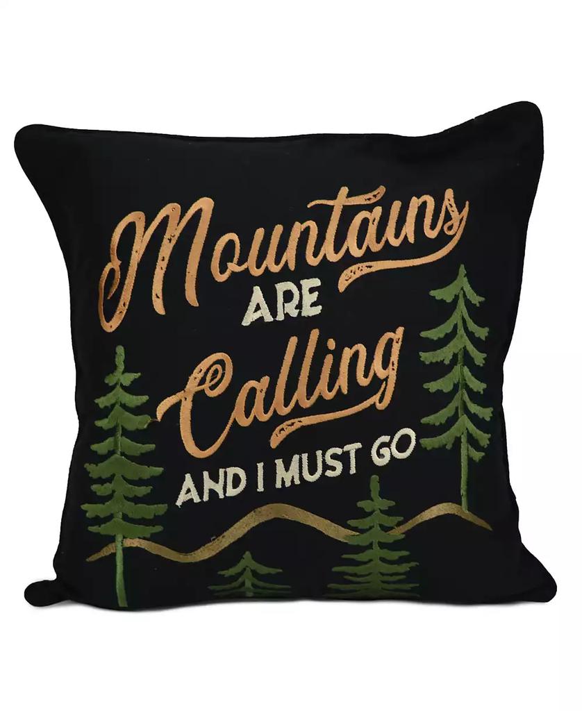 Donna Sharp Painted Bear Mountain Decorative Pillow, 18" x 18"