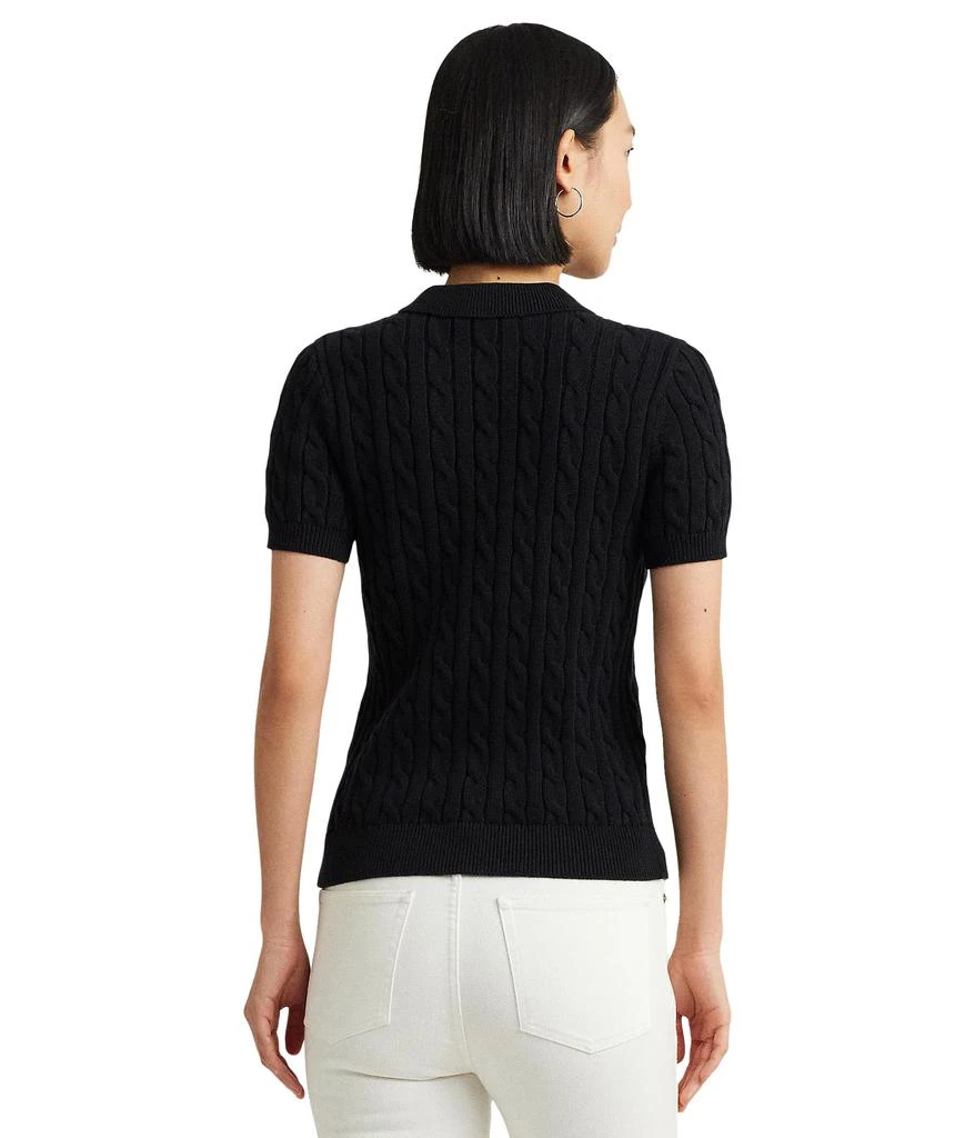 Ralph Lauren Cable-Knit Cotton Polo Sweater 2