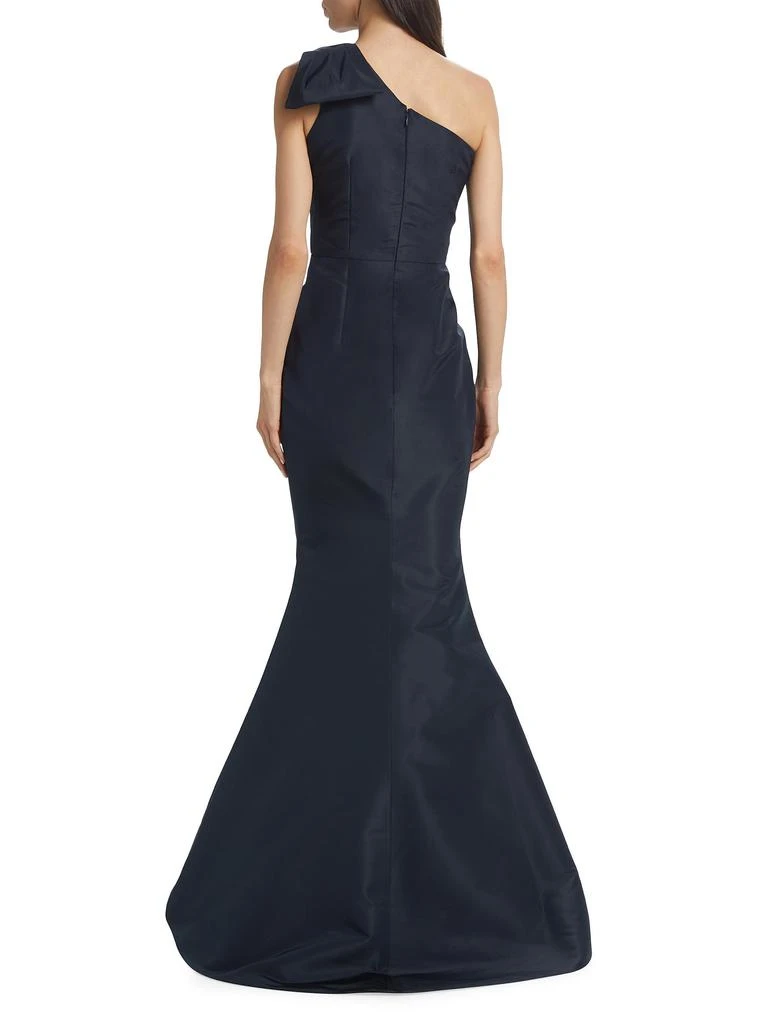 Alexia María Silk Faille One-Shoulder Gown 2