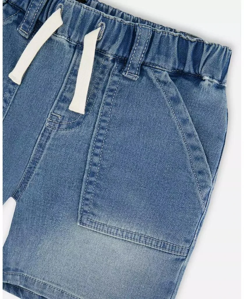 Deux par Deux Toddler Boys French Terry Denim Shorts 5