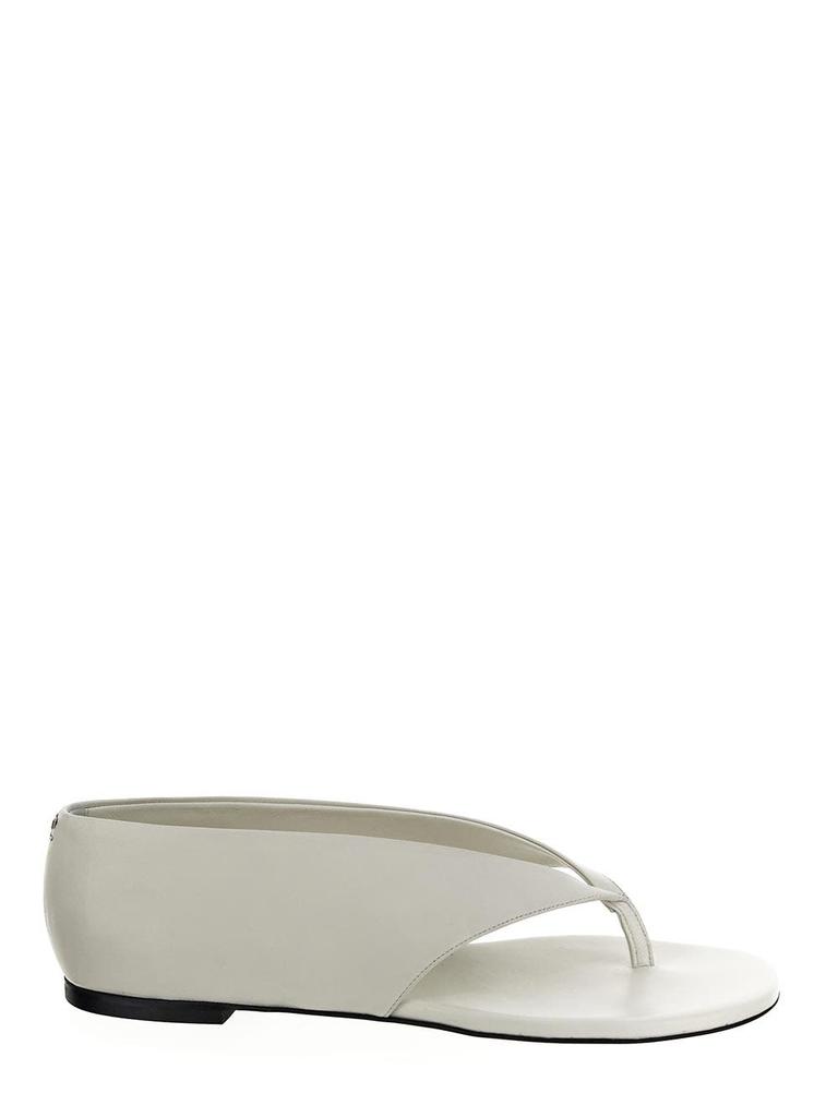 courreges Oblique Wedged Leather Sandals