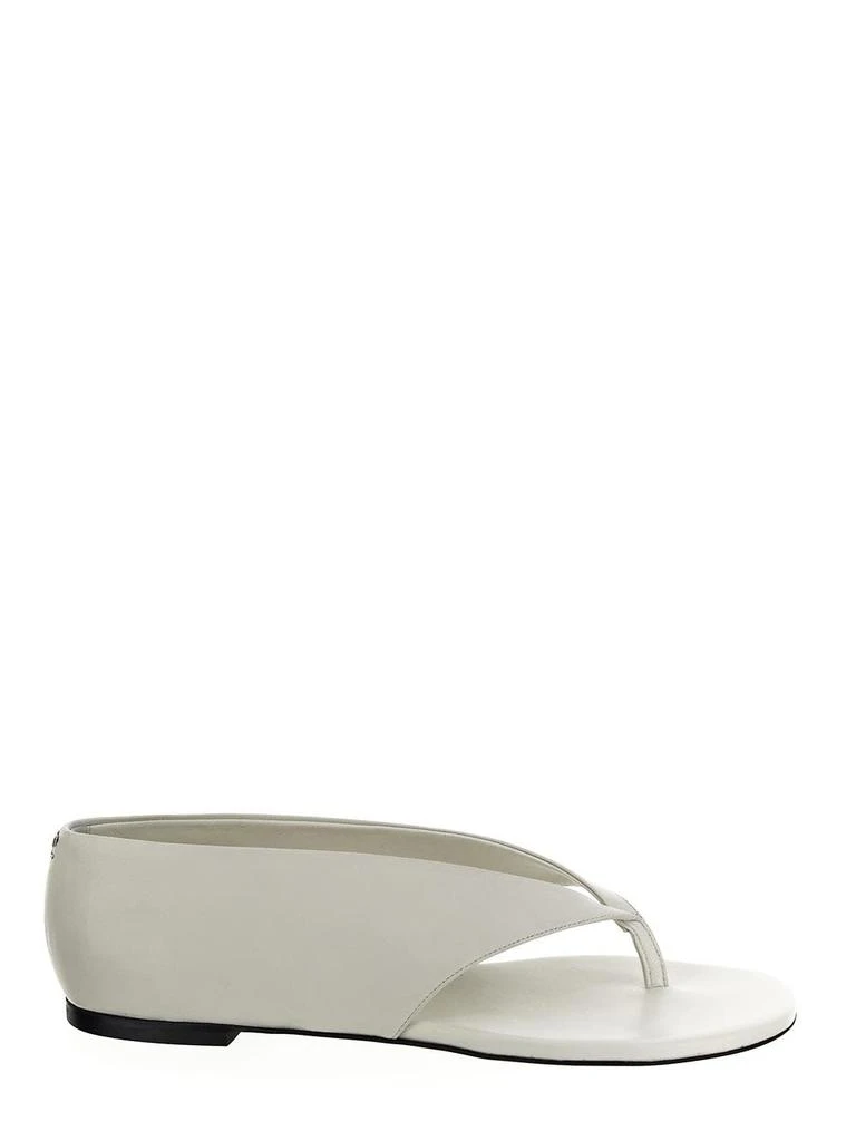 courreges Oblique Wedged Leather Sandals 1