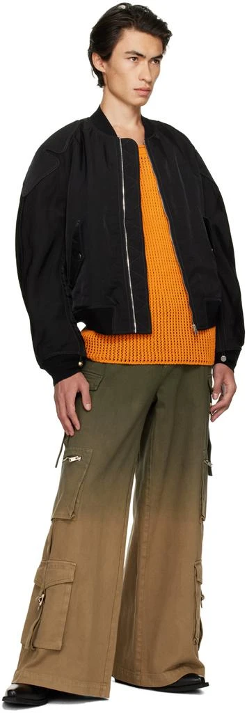 Dion Lee Black Padded Bomber Jacket 4