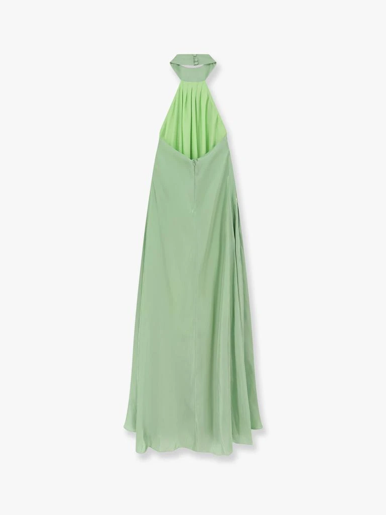 ACTUALEE Flared satin long dress 5
