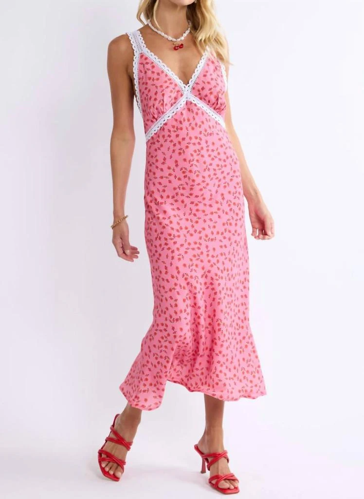 SAGE THE LABEL Sage The Label - Botanica Lace Detail Midi Dress 6