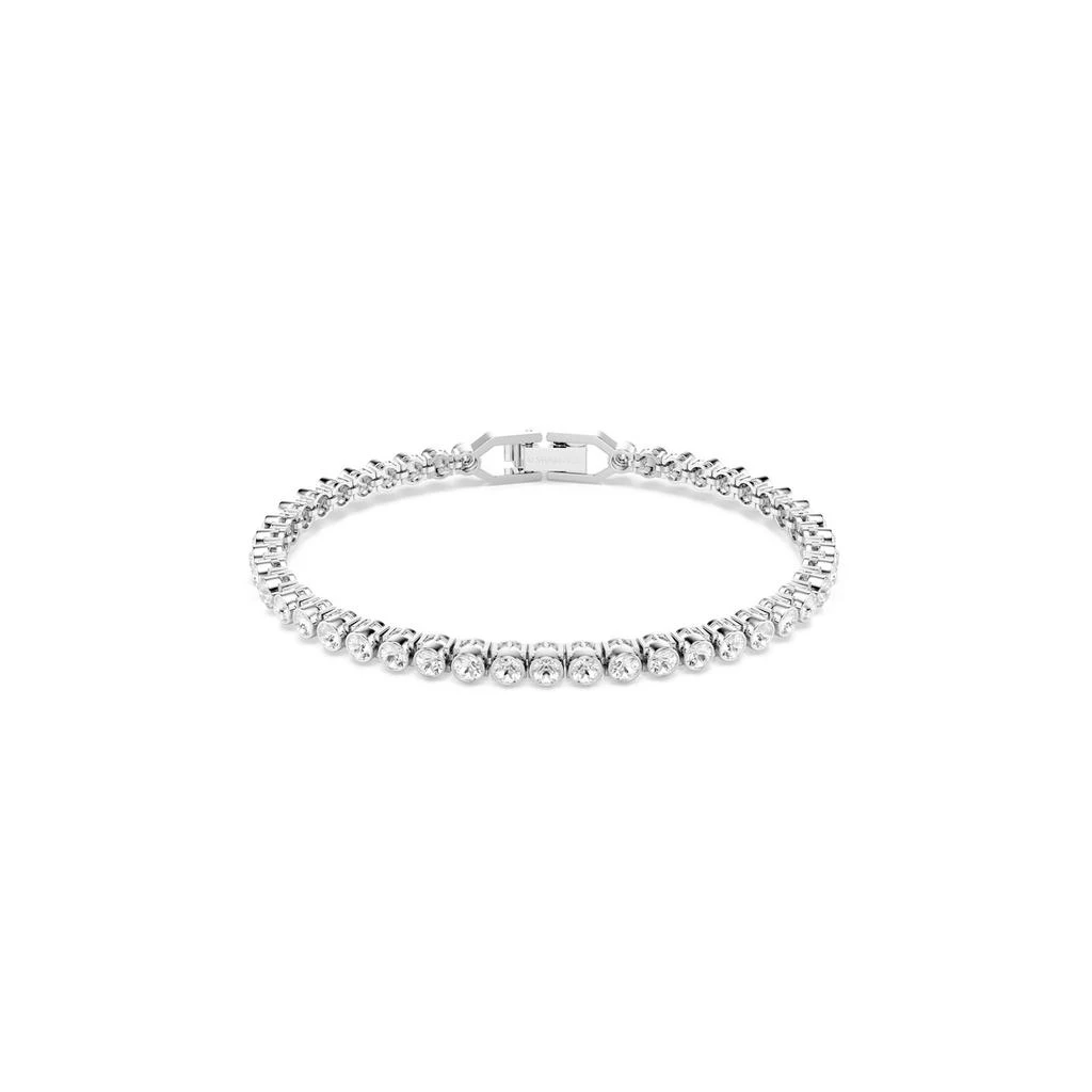 Swarovski Emily tennis bracelet round cut white rhodium plated 10